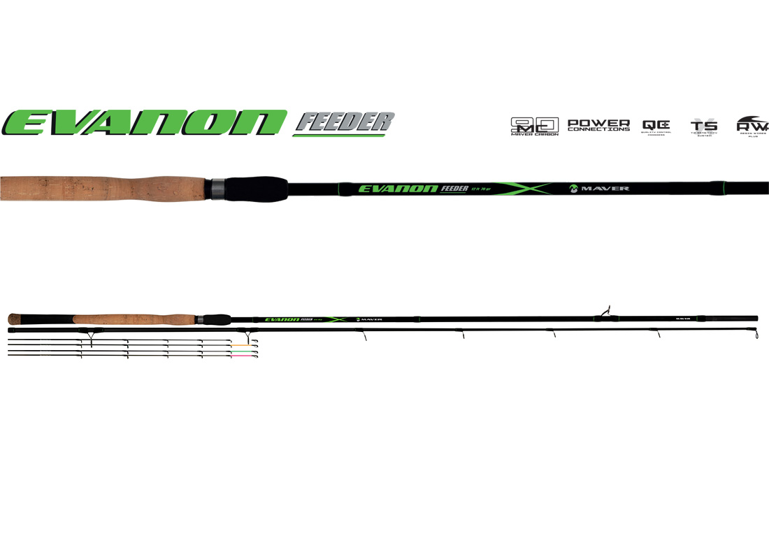 Canna Maver Feeder EVANON 3.60m 70g + 4 Pointes - Canne Au Feeder